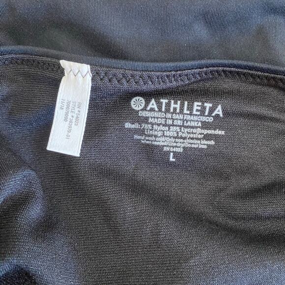 Athleta NWT Black Clean‎ Medium Seat Coverage Swim Bikini Bottom Size Large - Picture 2 of 7